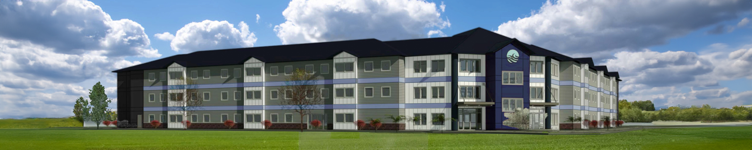 construction, student housing rendering