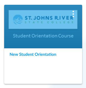 Screenshot of Arrow pointing to Student Orientation course