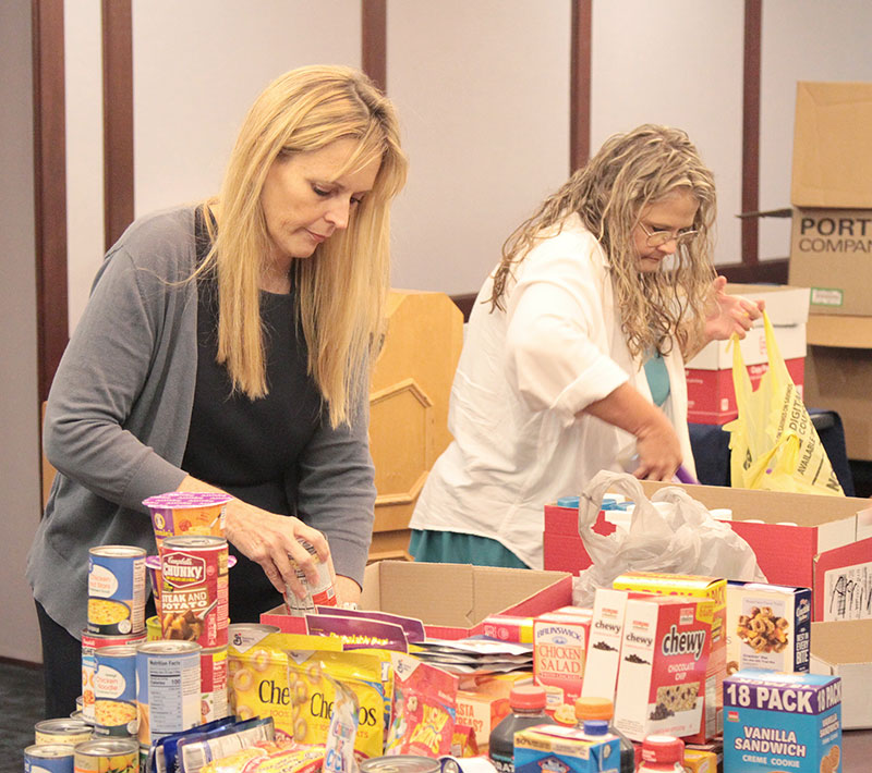 College employees organize donations