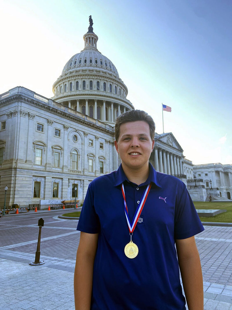 Luke Cooper was presented with the Congressional Award Gold Medal