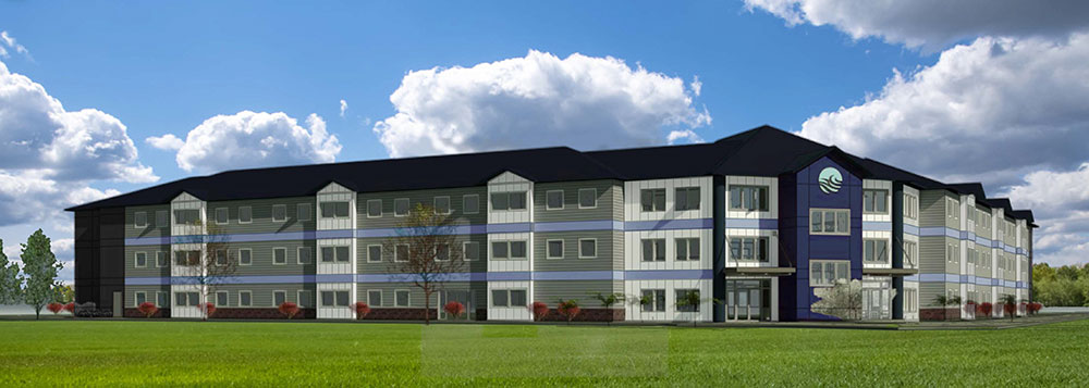 On-campus housing rendering